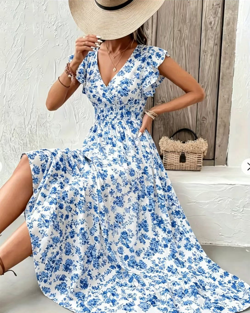 Robe Florale Taille Attache