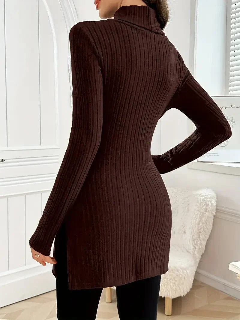 Diana | Pull à col roulé confortable et polyvalent à coupe slim