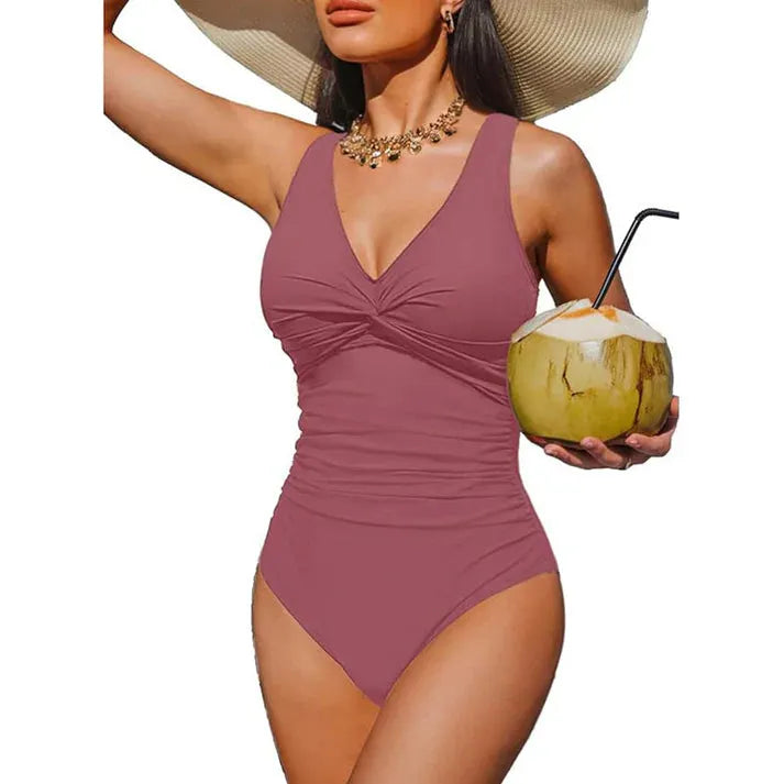 Naicel | Maillot de bain une pièce élégant avec taille froncée