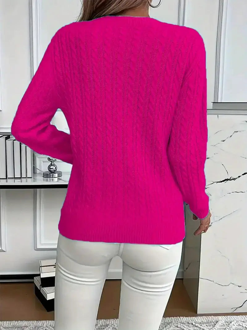 PULL ROND CONFORTABLE POUR FEMMES