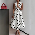 Gloury | Robe midi féminine sans manches avec ceinture à la taille