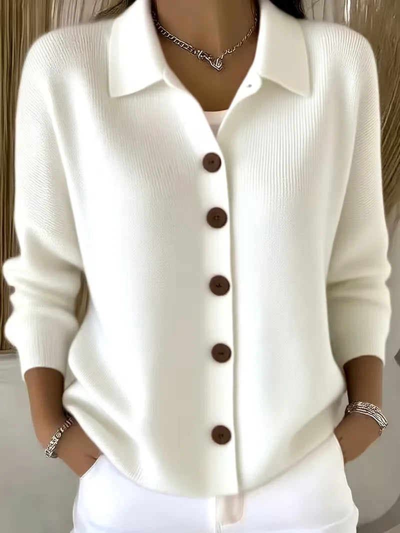 Nicole - Gilet Tricoté Élégant avec Boutons