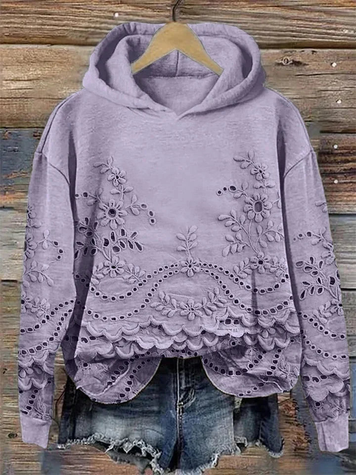 Laura | Sweat à capuche féminin et décontracté avec motif floral