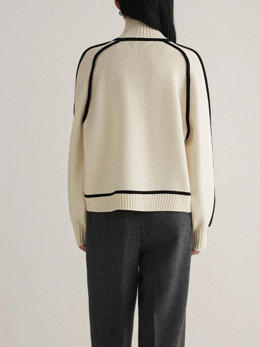 Emily | Pull à Col Roulé Oversize Élégant et Confortable