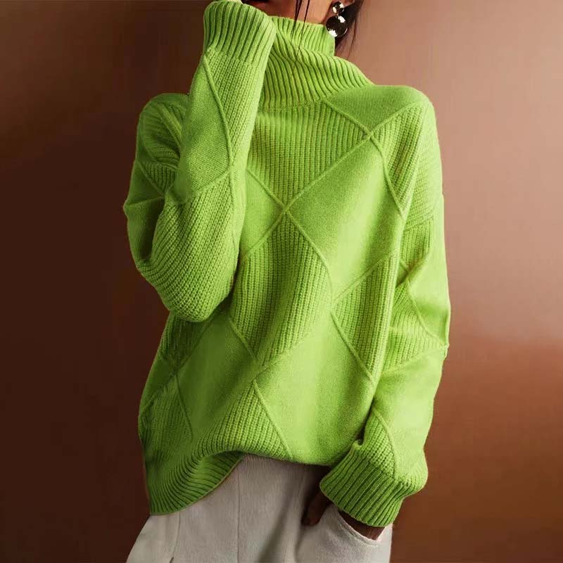 Karin - Pull Col Roulé Oversize Élégant