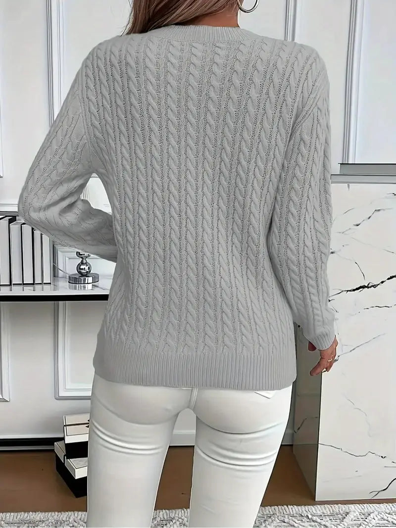 PULL ROND CONFORTABLE POUR FEMMES