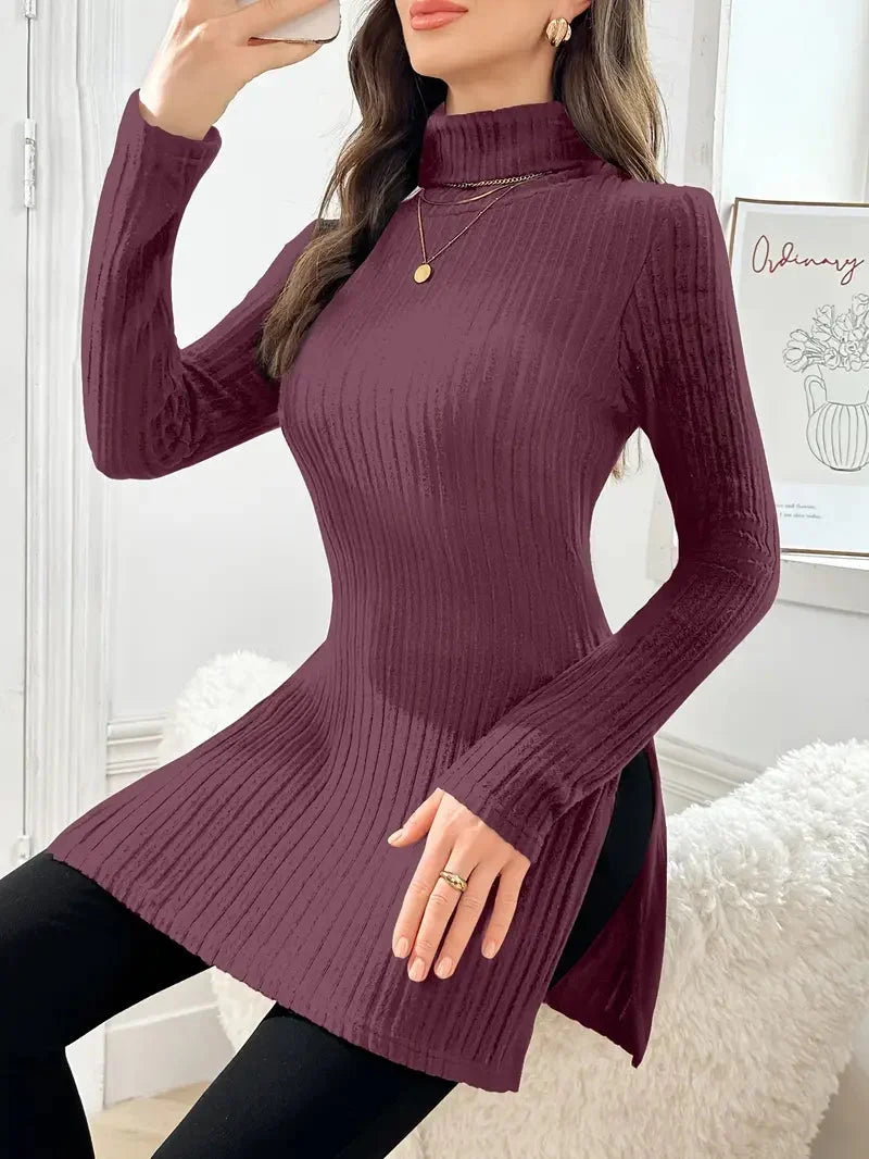 Diana | Pull à col roulé confortable et polyvalent à coupe slim