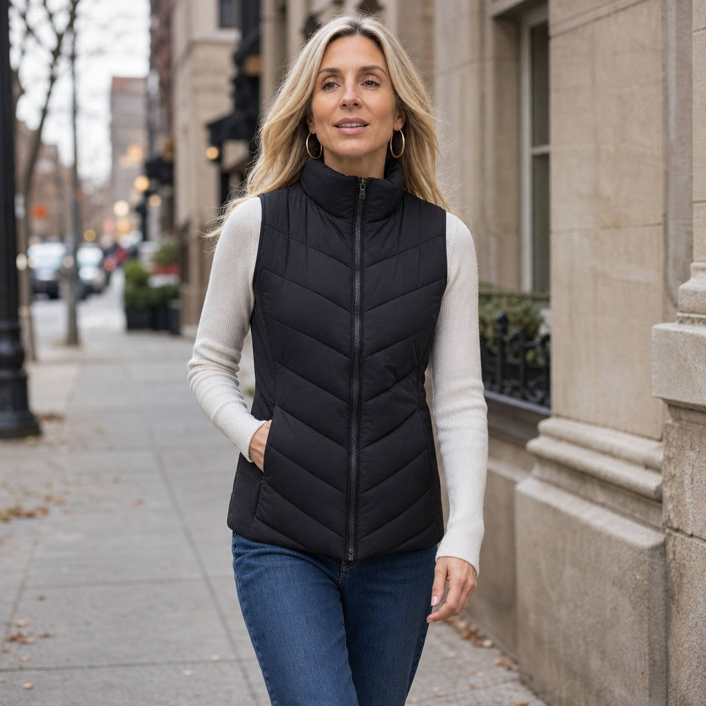 Daisy | Gilet matelassé pour femmes polyvalent et léger avec col montant