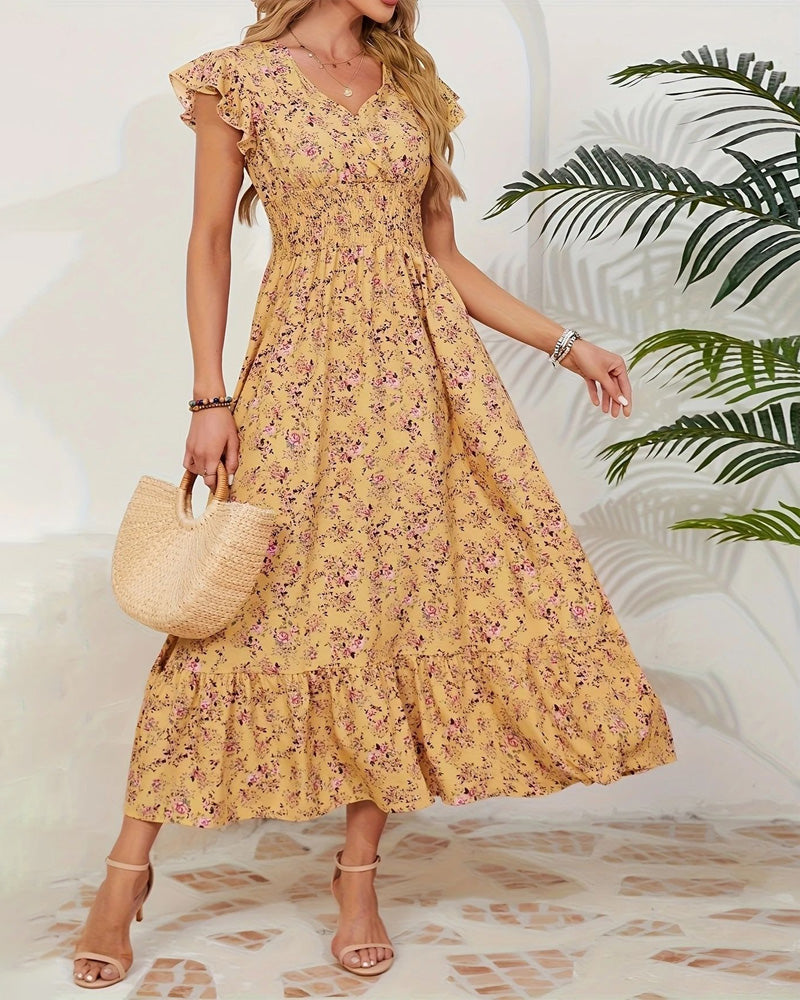 Robe Florale Taille Attache