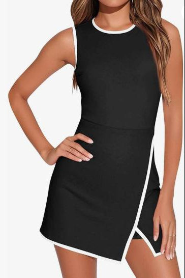 Robe sport femme sans manches à coupe portefeuille