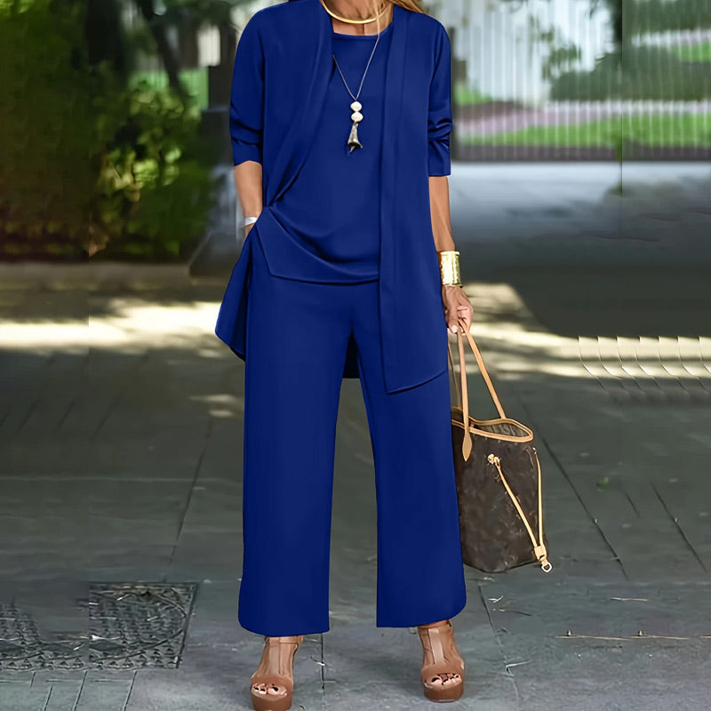 Ensemble chic 3 pièces pour femmes en coupe Relaxed Fit