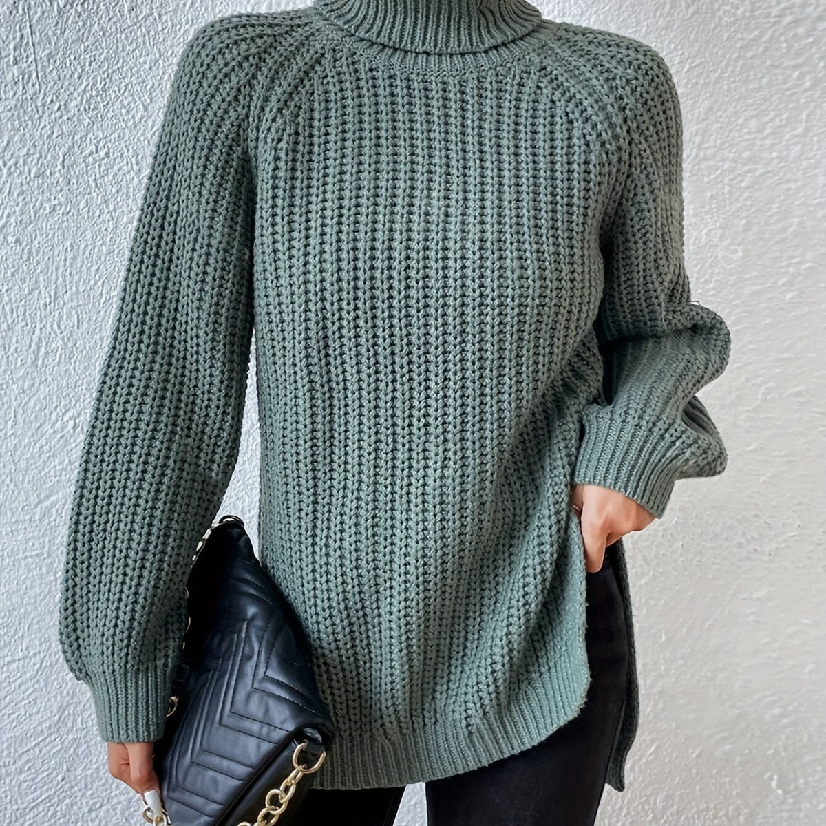 SWEAT-SHIRT À COL HAUT ET COUPE ÉLÉGANTE POUR FEMMES