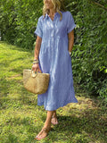 Gwen™ - Robe chemise rayée