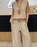 Sienna | Ensemble Femme 2 Pièces Top Sans Manches Pantalons Larges