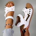 Ambella | Sandales fleuries confortables avec talon compensé