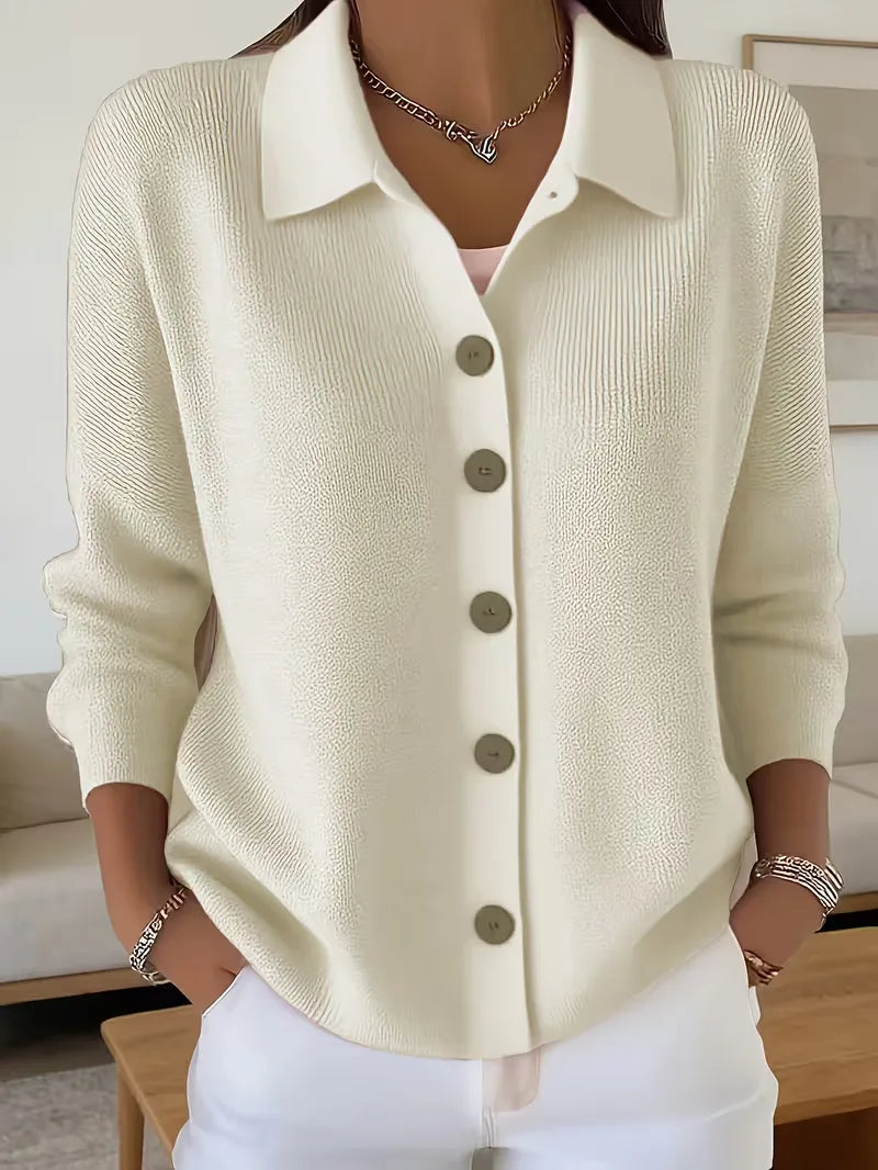 Nicole - Gilet Tricoté Élégant avec Boutons