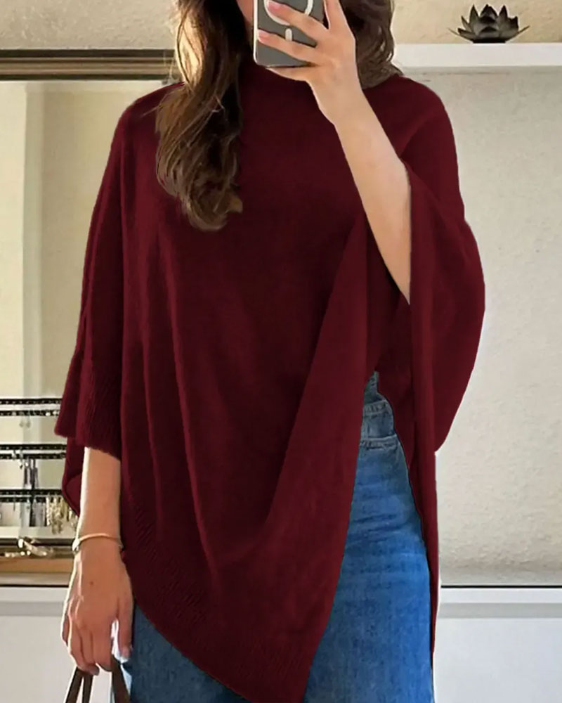 Pull Asymétrique Col Montant