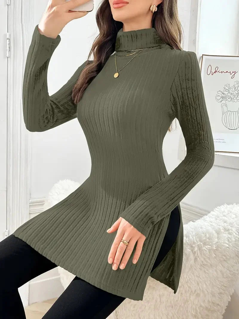 Diana | Pull à col roulé confortable et polyvalent à coupe slim