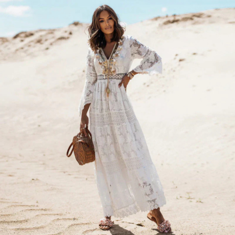 Robe fluide bohème pour femme | Maxi