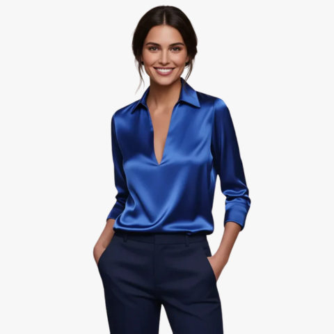 Blouse élégante en satin pour femme | Chic