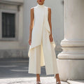 Jelyra | Robe longue moderne avec design asymétrique