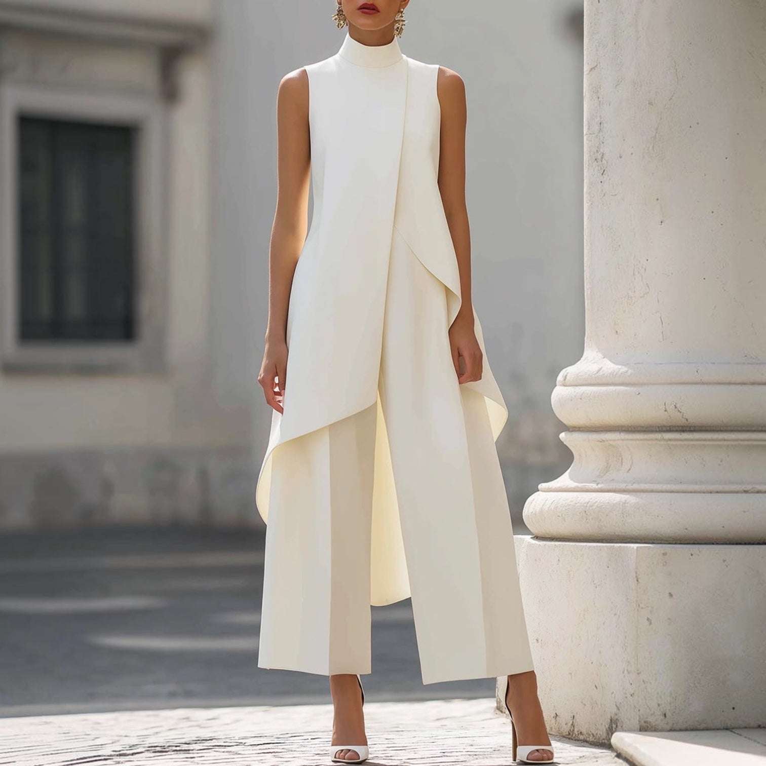 Jelyra | Robe longue moderne avec design asymétrique