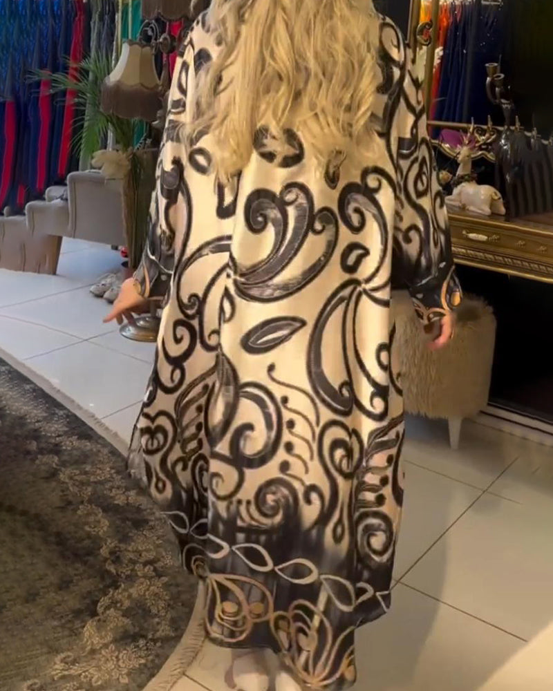 Robe imprimée loose et élégante