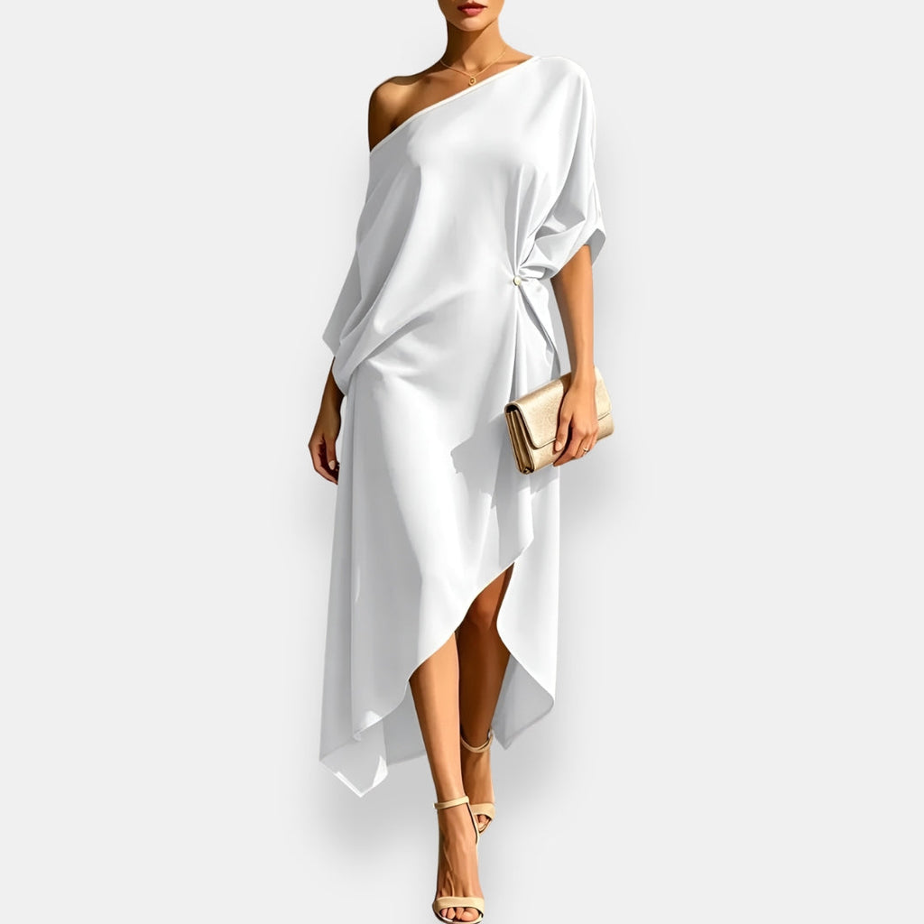 Orielle | Robe de soirée élégante avec drapé asymétrique