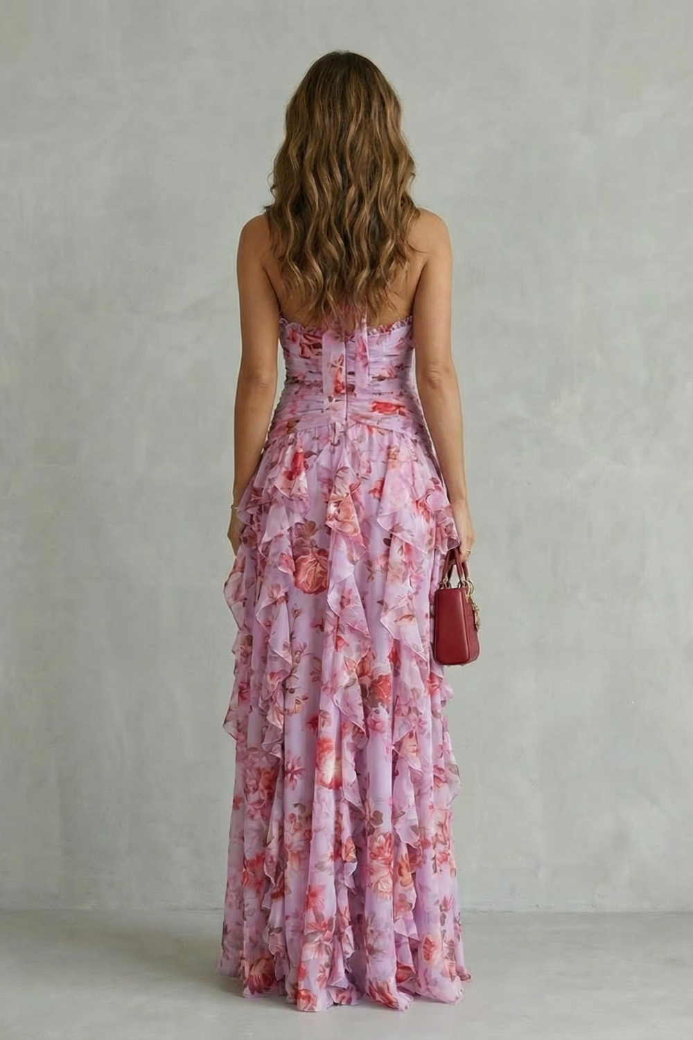 Belladina | Robe Maxi Florale pour Femmes avec Volants