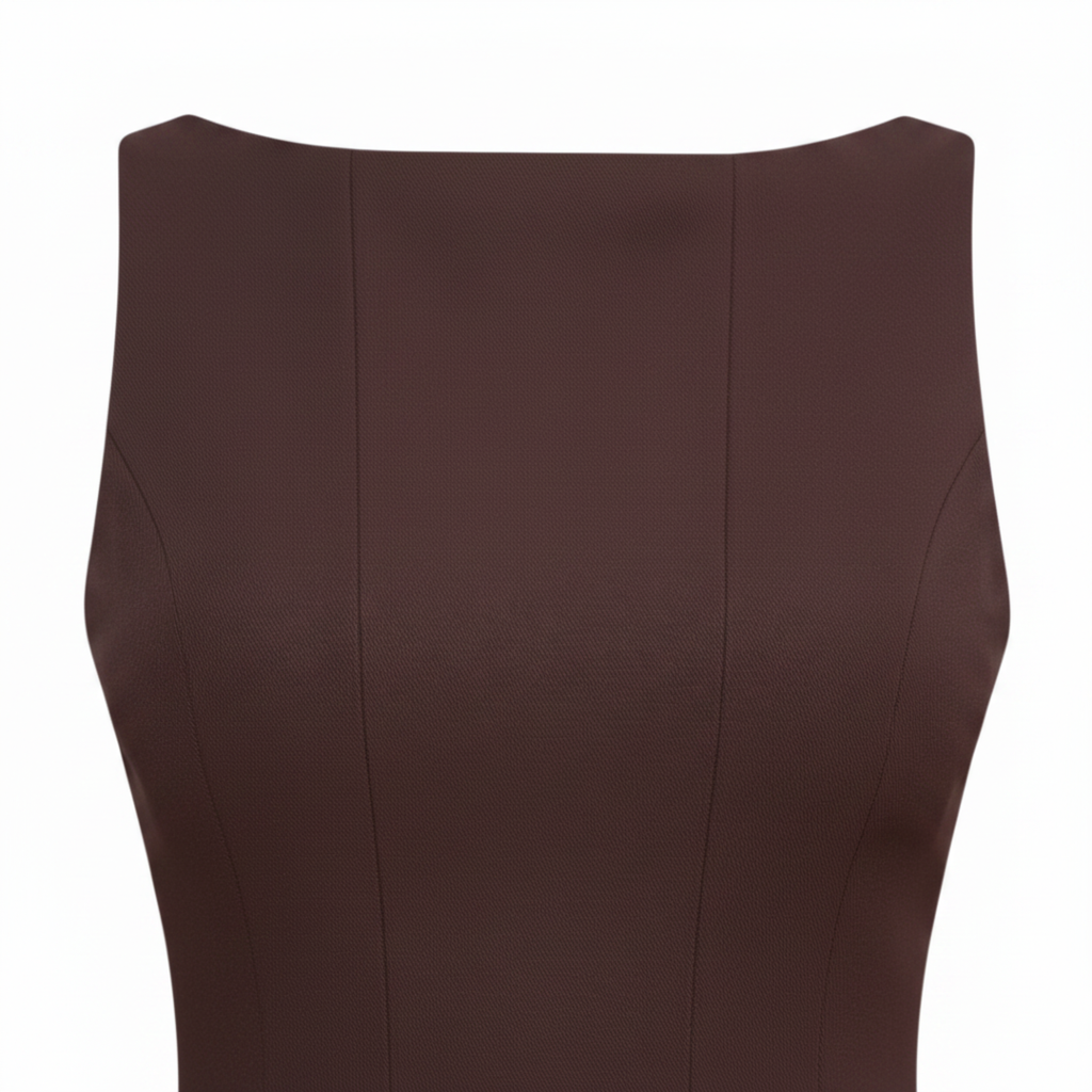 Robe Courte Patineuse Sans Manches à Col Bateau et Jupe Plissée