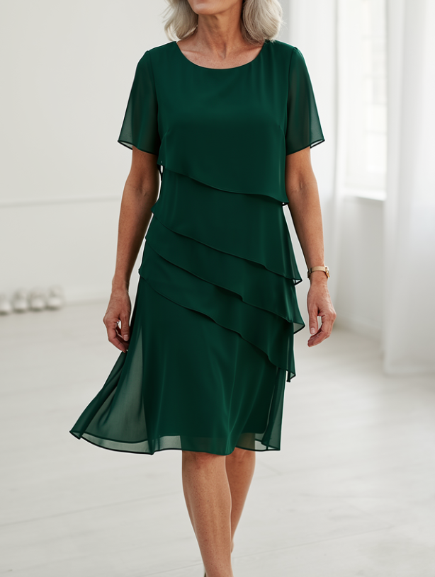 Linda | Robe élégante à volants confortables