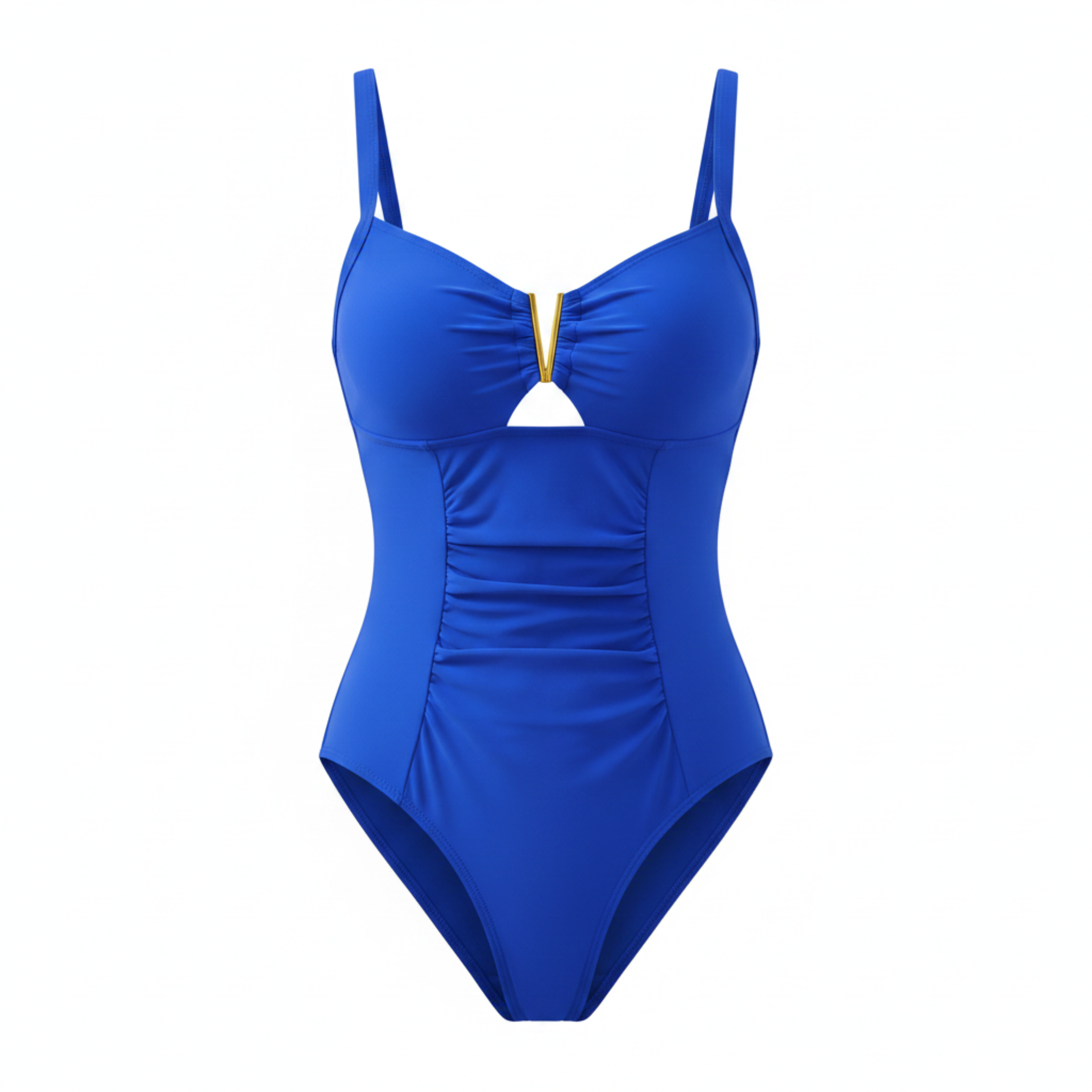 Maillot de Bain Tankini Set Deux Pièces à Décolleté en V et Taille Haute