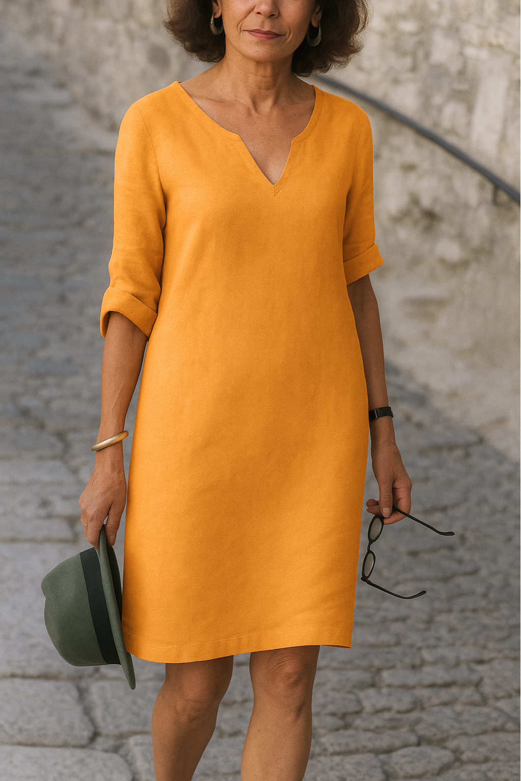 Elvy™ - Robe élégante à décolleté en V