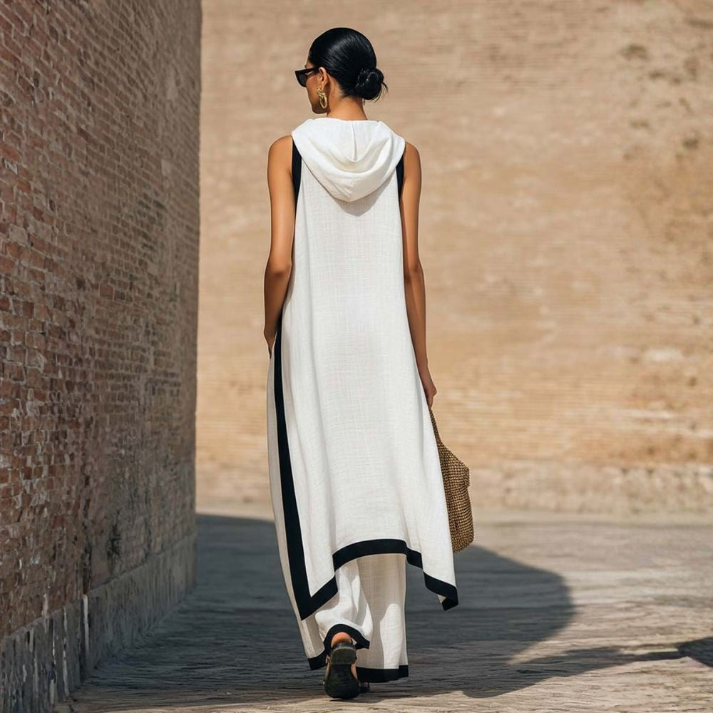 Juliett | Tenue en lin moderne avec coupe asymétrique