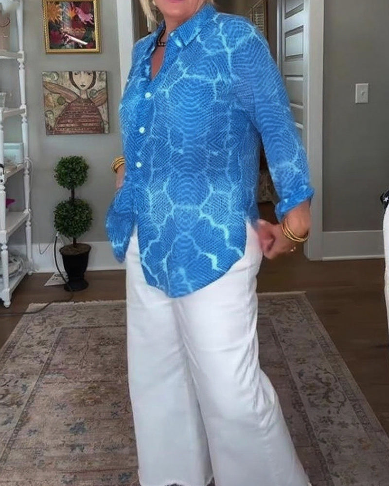 Blouse Texturée Boutonnée