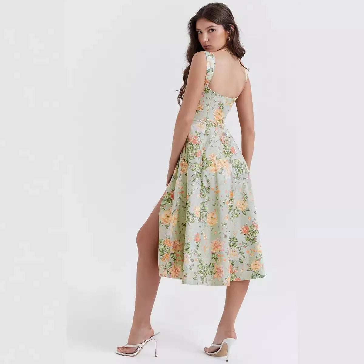 Robe Midi Fleurie Dahlia