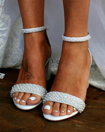 Sandales À Talon Avec Bride À La Cheville Pour Femmes | Idéal Pour Les Occasions Estivales