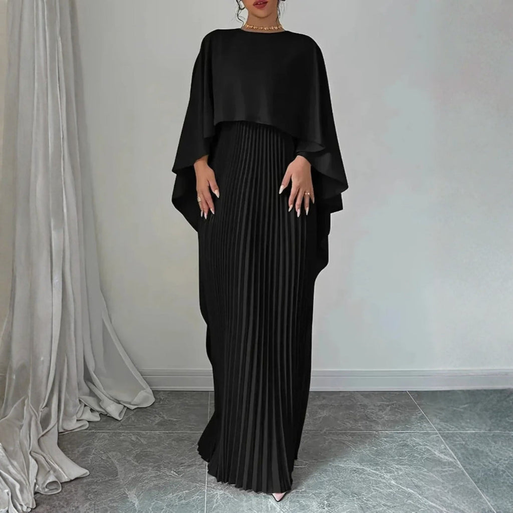 Celestina | Robe Maxi avec Cape pour Invités de Mariage