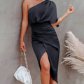 ROBE ÉLÉGANTE À ÉPAULES DÉCOUVERTES POUR FEMMES | MIDI