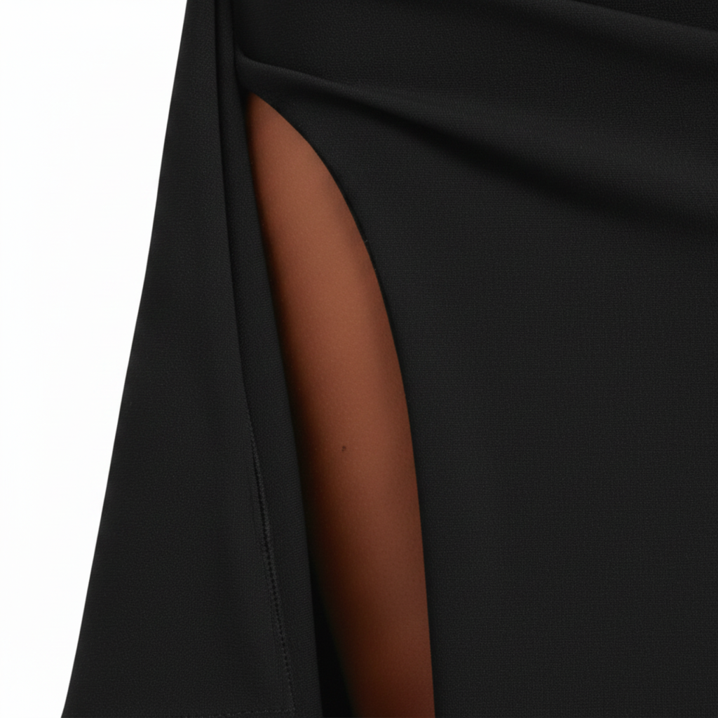 Robe de Soirée Maxi Bustier avec Fente Haute pour Invitée de Mariage