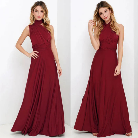 Robe à bretelles réglables pour femme | Maxi