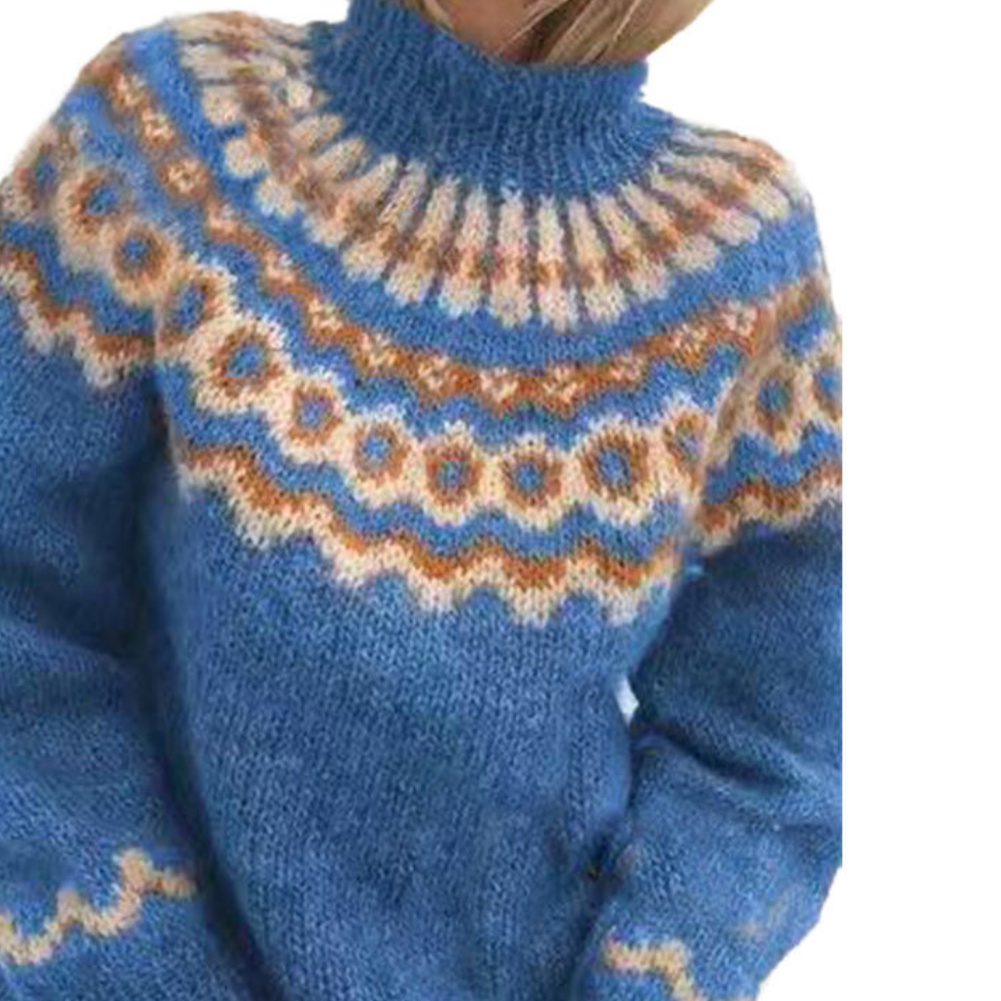 TRICOT À COL ROLLO POUR FEMMES