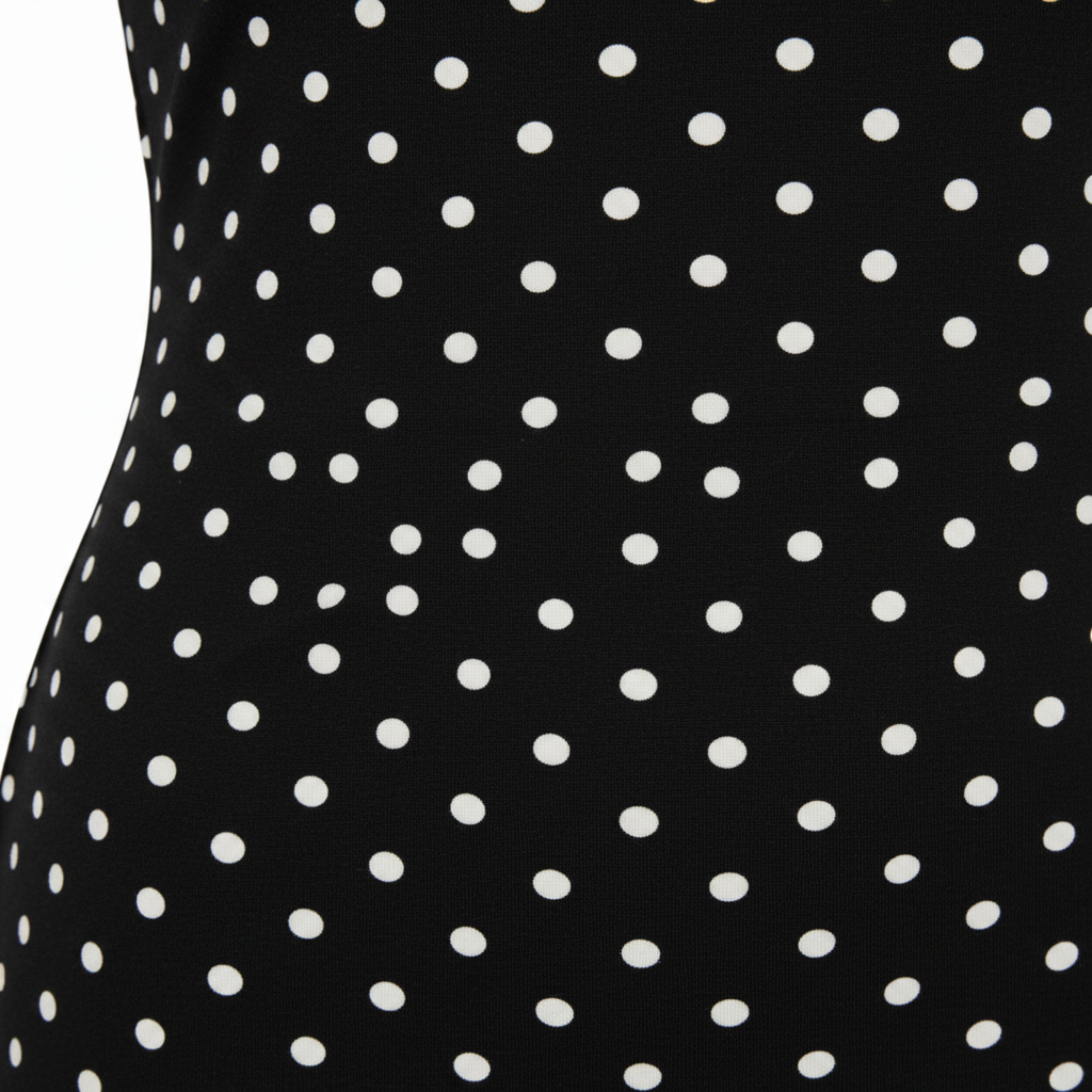 Robe Courte Moulante à Pois avec Découpes Latérales pour Femme