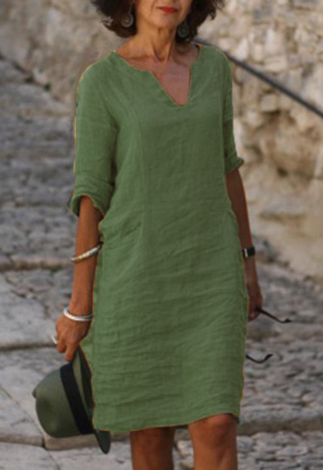 Elvy™ - Robe élégante à décolleté en V