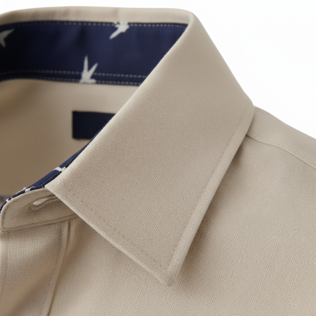 Chemise à Manches Courtes pour Homme avec Col Classique et Bordures Imprimées