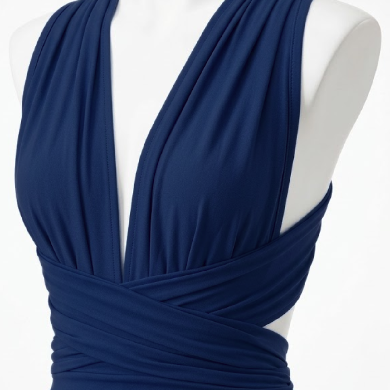 Robe Maxi Convertible Infinity avec Bretelles Multi-Positions et Jupe Fluide