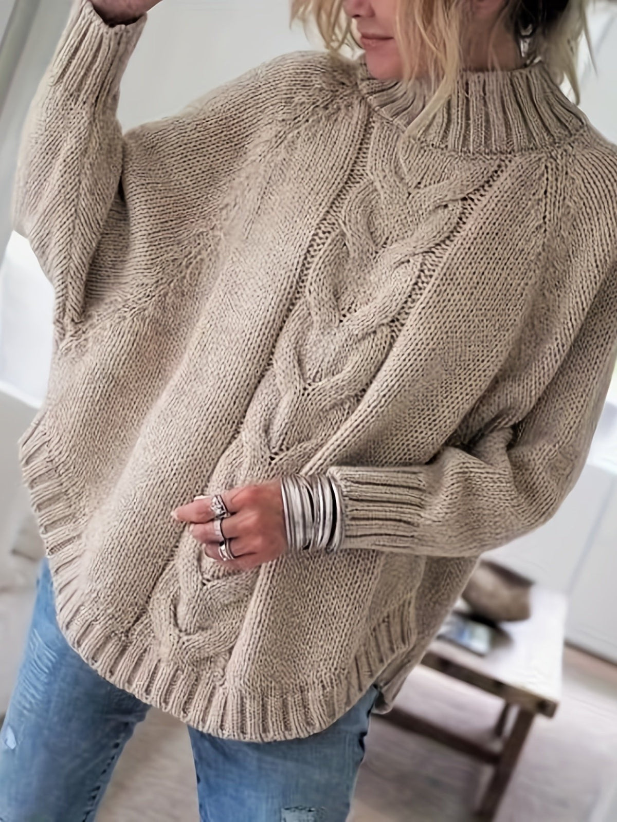 Nora | Pull en tricot doux et élégant avec col roulé