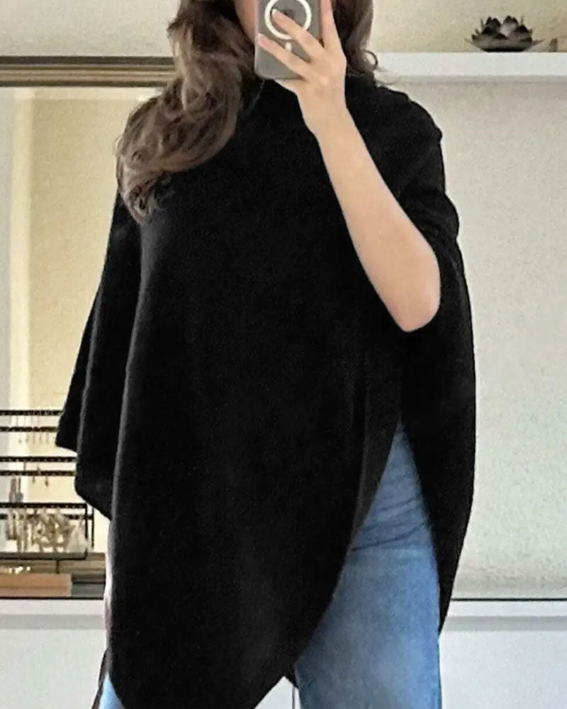 Pull Asymétrique Col Montant