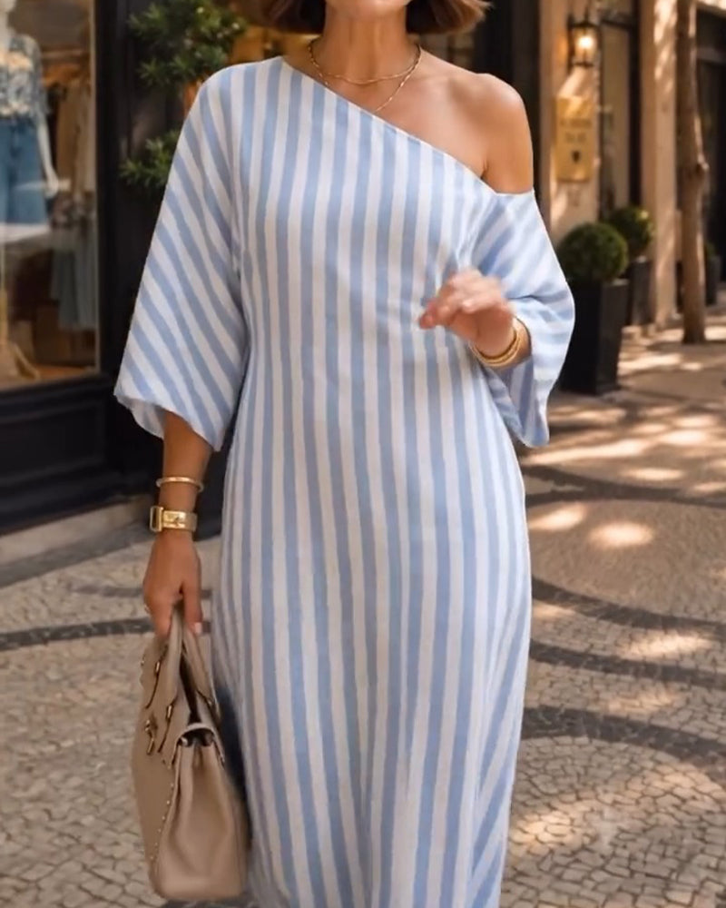 Robe Décontractée Une Épaule