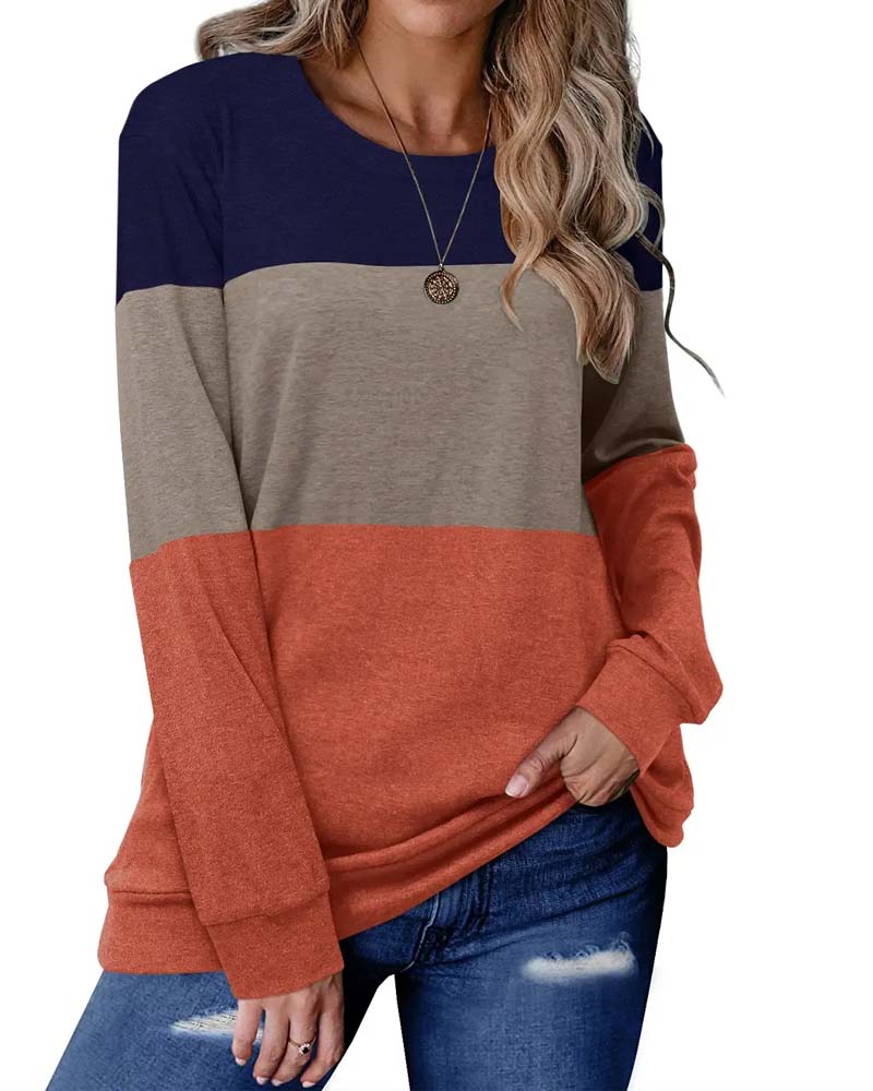 Haut Tricolore Patchwork Manche Longue